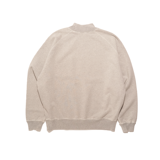 DOE WASHED COLLEGE LOGO EMBROIDERY MOCKNECK