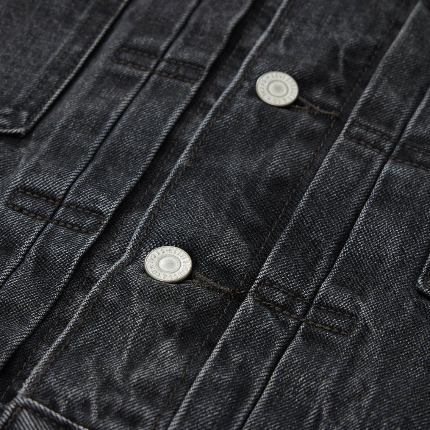 LEVI'S x DOE TYPE II TRUCKER L DARK GREY WASH