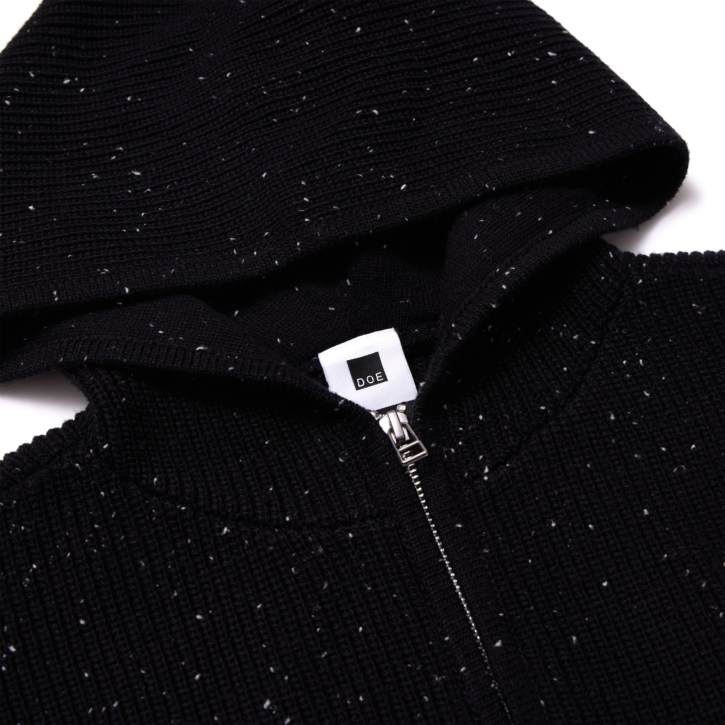 DOE NAPPED ZIP-UP HOODED SWEATER