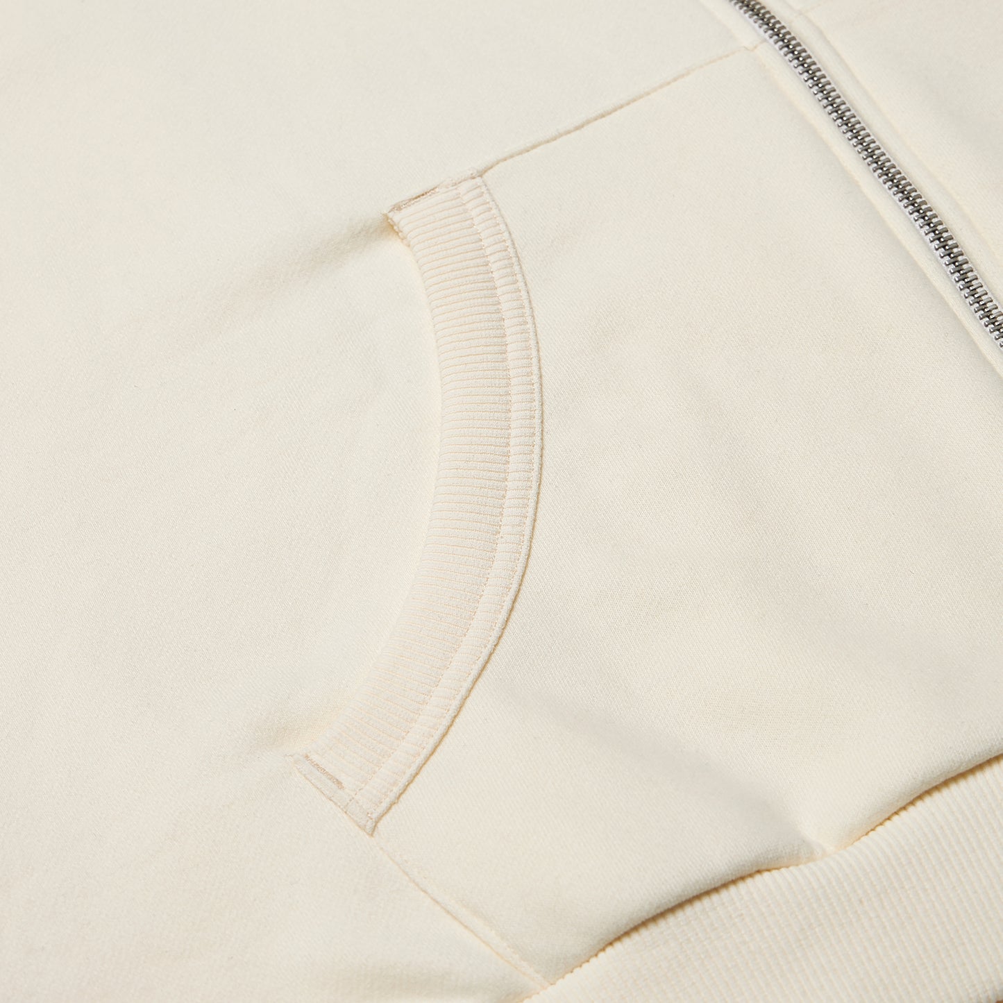DOE BACK SQUARE LOGO ZIP-UP HOODIE