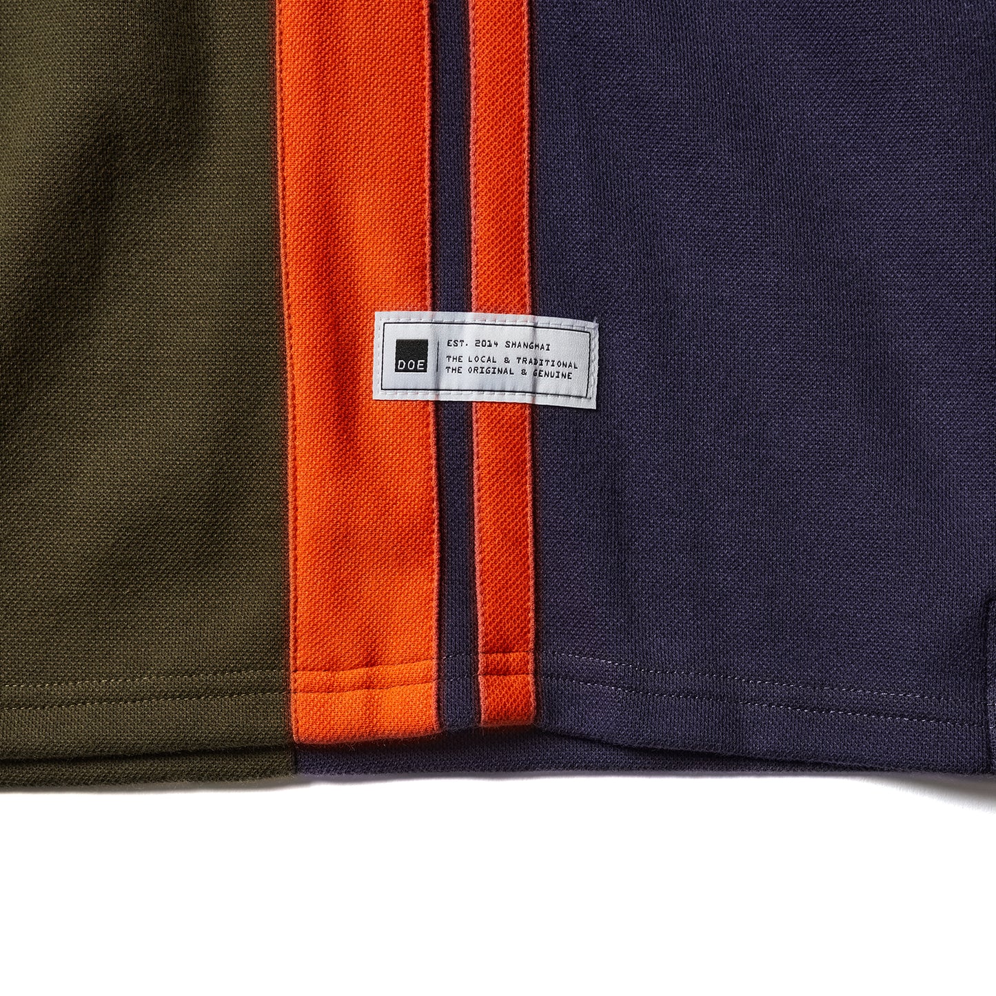 DOE LOGO TRI-COLOR LS POLO