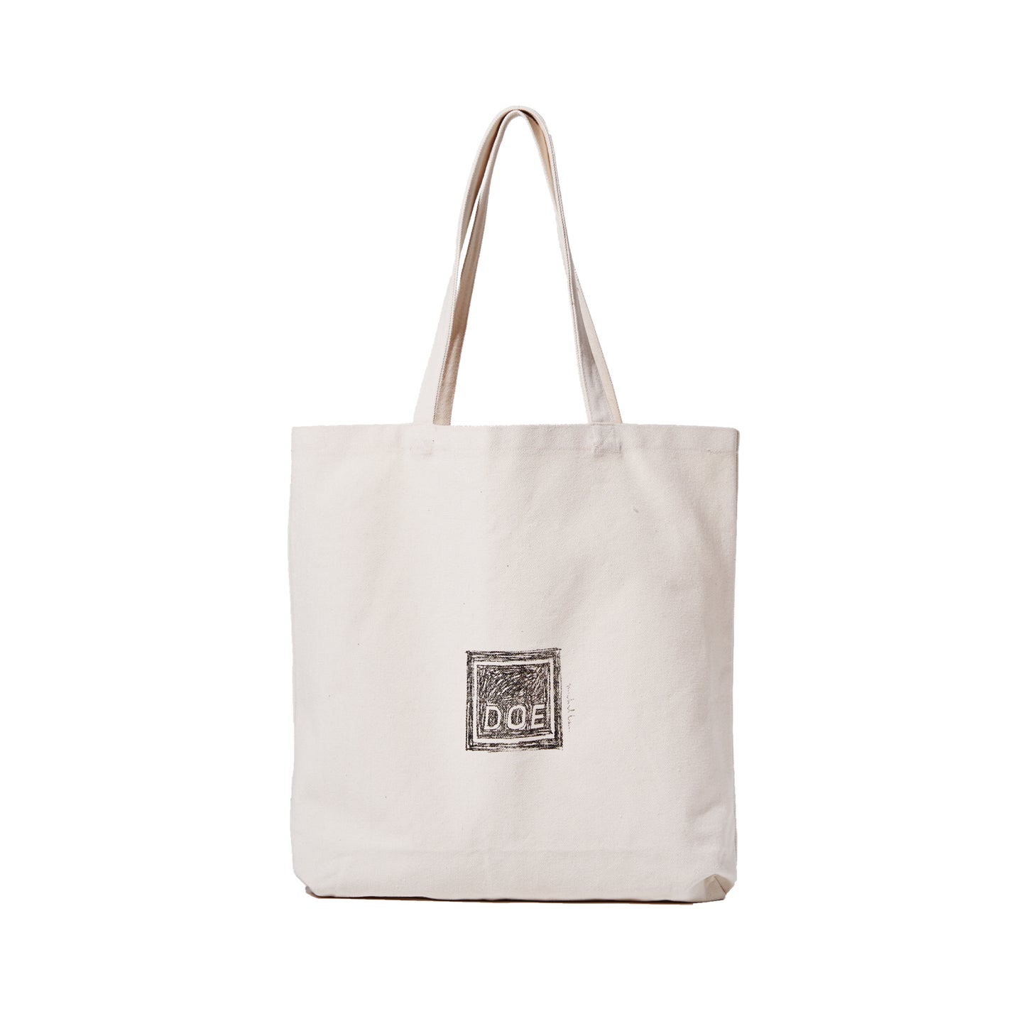 DOE x MICHAEL LAU SQUARE LOGO CANVAS TOTE BAG
