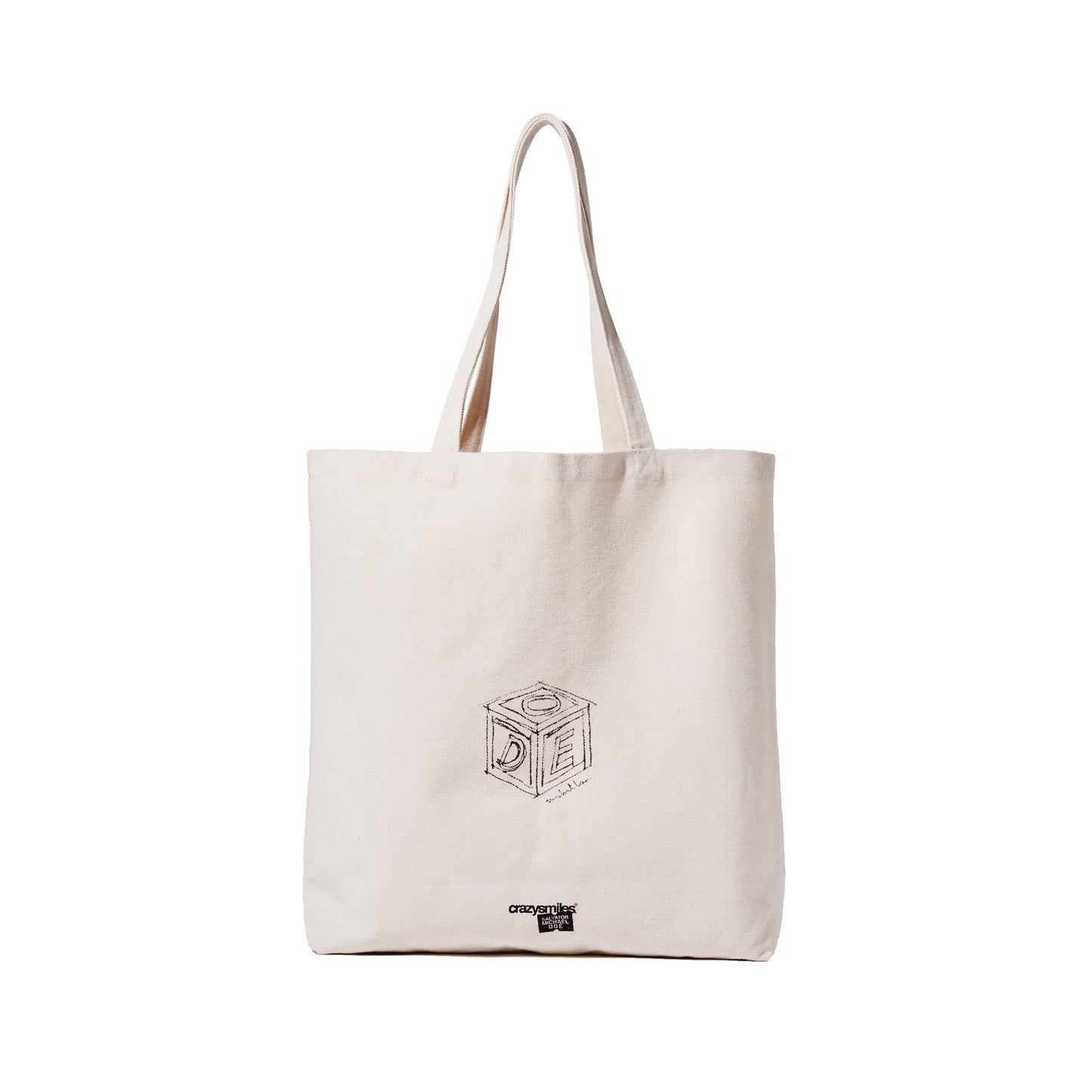 DOE x MICHAEL LAU SQUARE LOGO CANVAS TOTE BAG