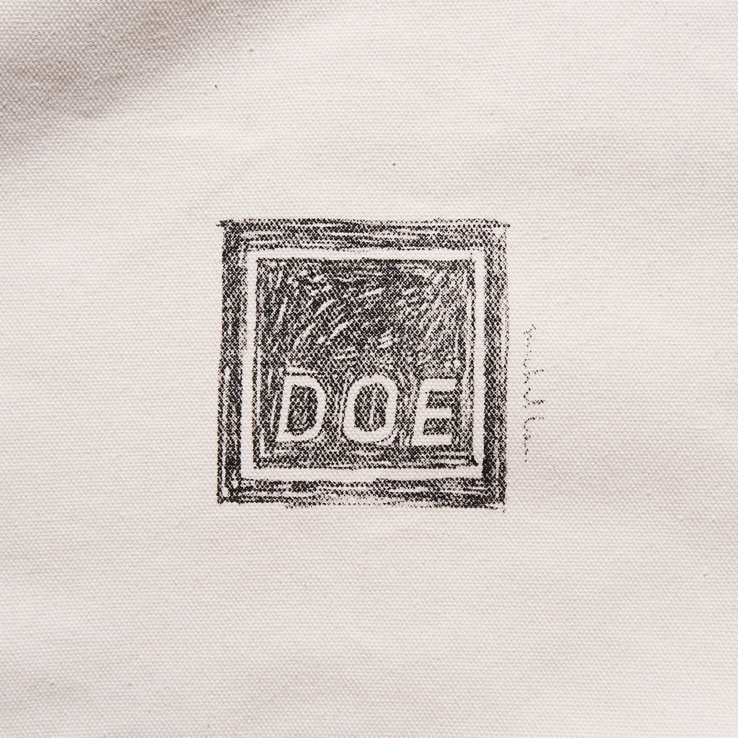 DOE x MICHAEL LAU SQUARE LOGO CANVAS TOTE BAG