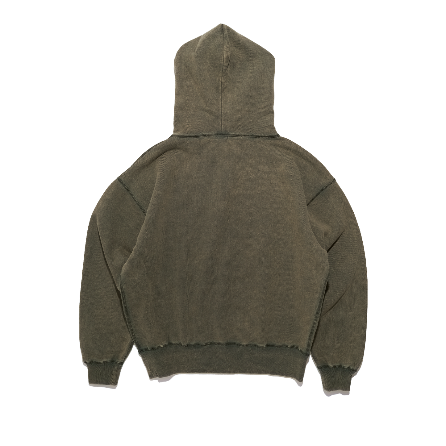 DOE WASHED COLLEGE LOGO EMBROIDERY HOODIE