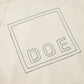 DOE BACK SQUARE LOGO ZIP-UP HOODIE