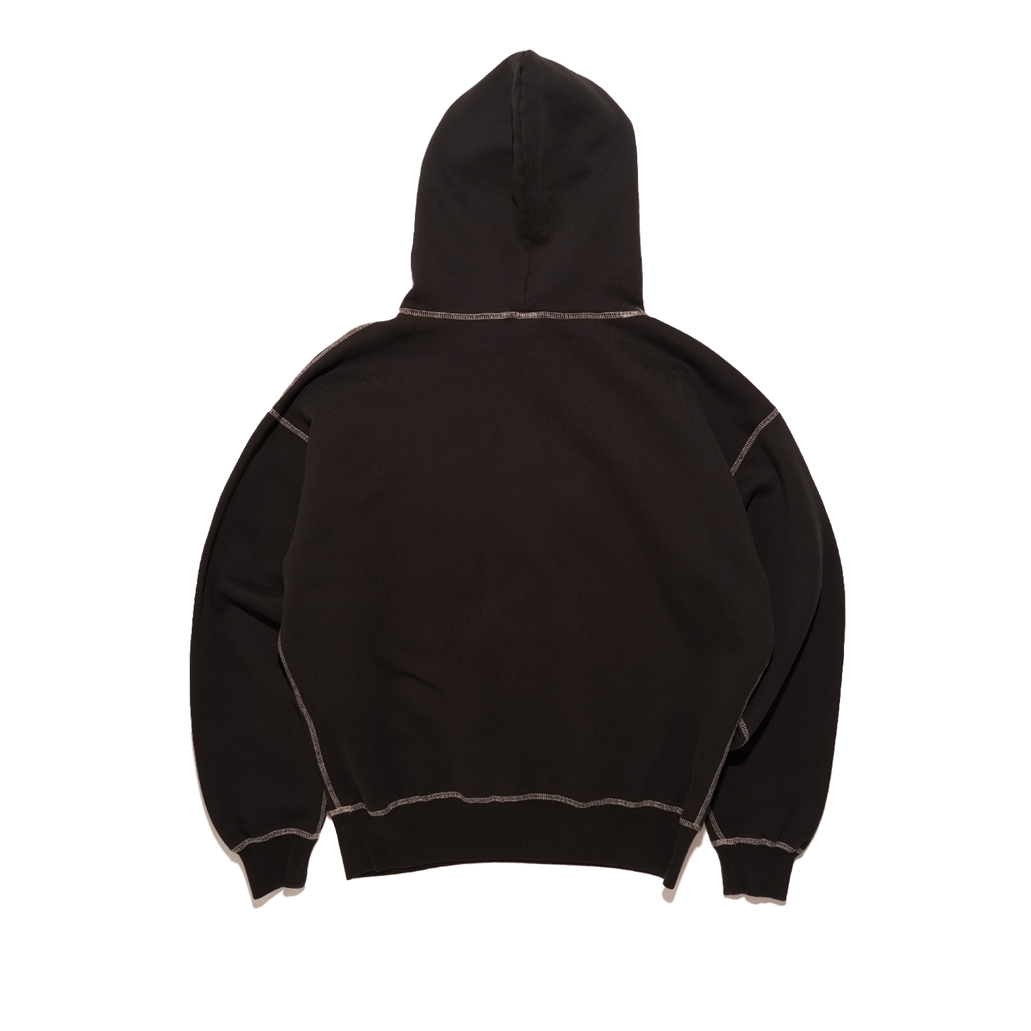 DOE DYED COLLEGE LOGO EMBROIDERY HOODIE