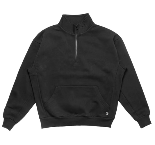 DOE LOGO HALF ZIP SWEATER