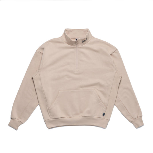 DOE LOGO HALF ZIP SWEATER