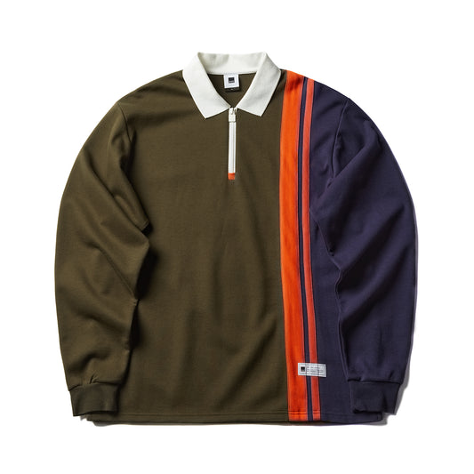 DOE LOGO TRI-COLOR LS POLO