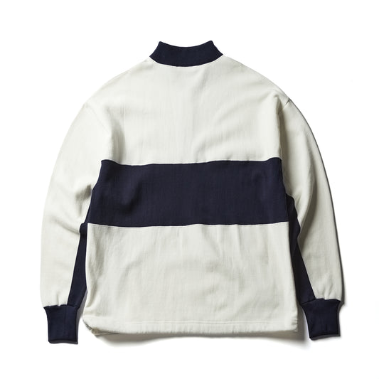 DOE LOGO EMBROIDERY HALF ZIP SWEATER